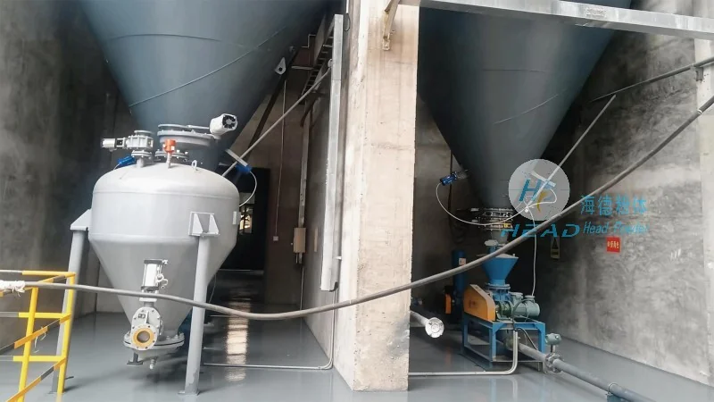 上海某半導體企業電子級硅微粉密相氣力輸送項目案例